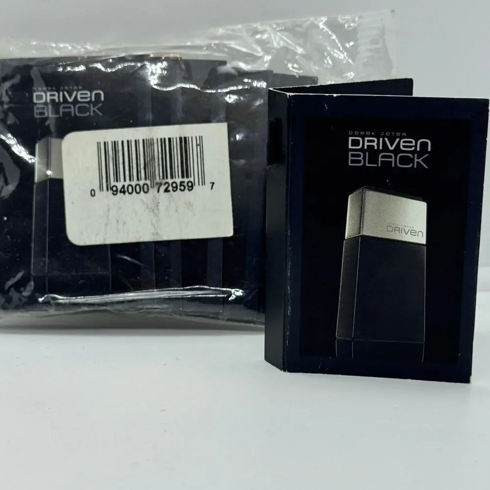 Avon Men's Fragrance lot vial on cards, Driven‎ Black, Derek Jeter, RARE! Travel